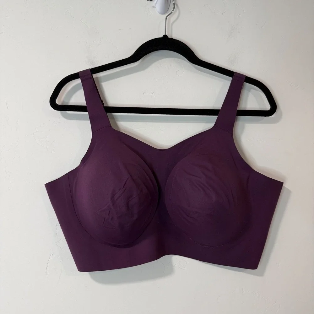 Evelyn Bobbie Womens The Beyond Bra 3XL Purple Seamless Wirefree EB Core